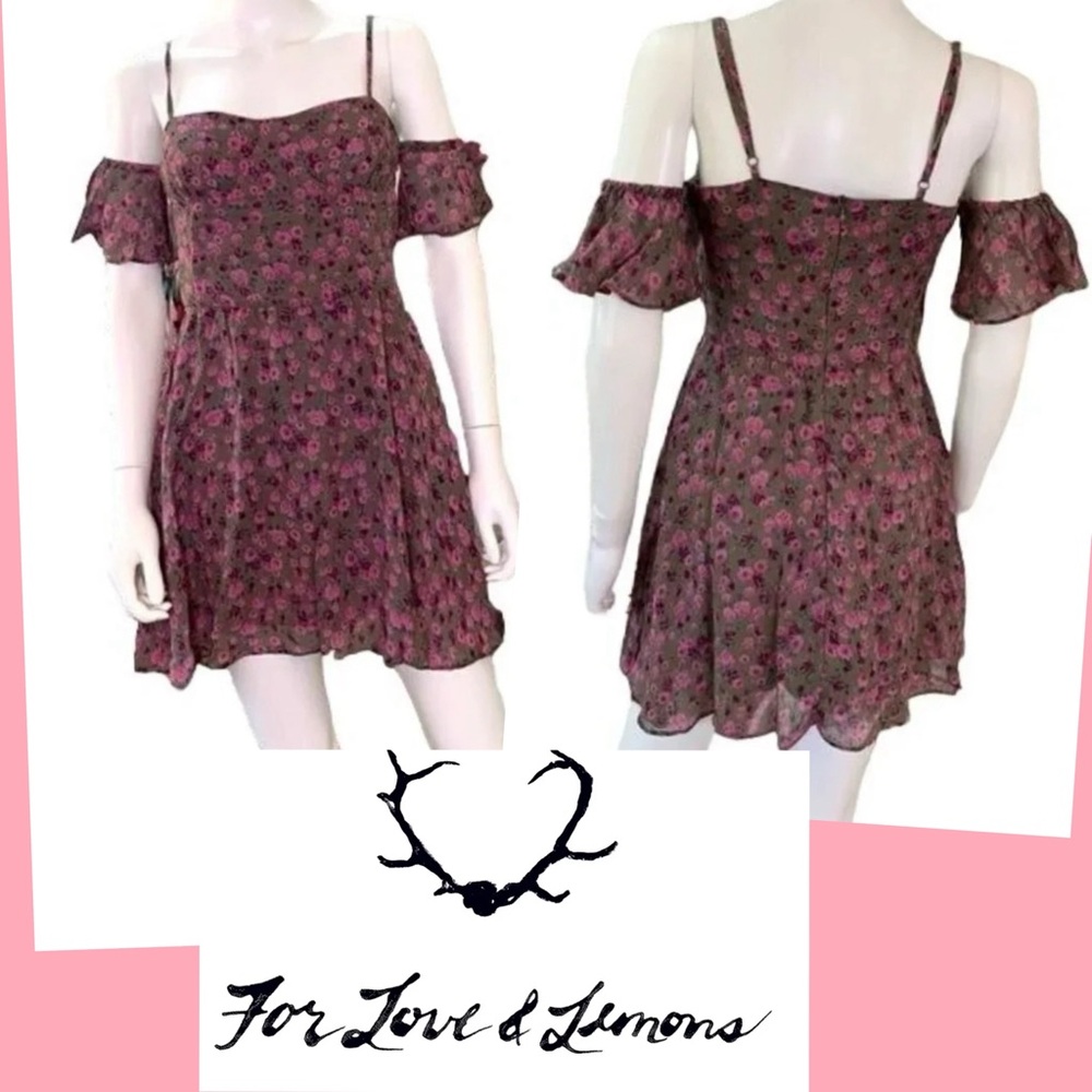For Love and Lemons Tunic Off Shoulder Mini Dress Size Small